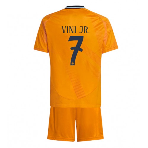 Real Madrid Vinicius Junior #7 Gostujuci Dres za djecu 2024-25 Kratak Rukav (+ Kratke hlače)